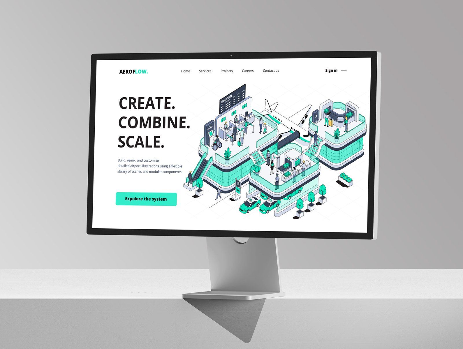 AirportFlow-Isometric Illustration System — image 4