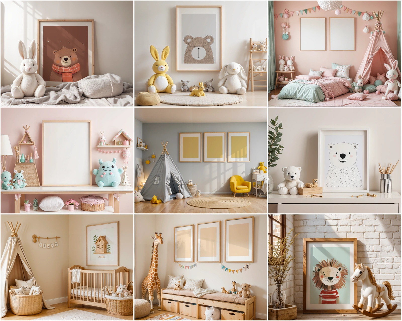 Nursery Frame Mockup Bundle: 30 PSD Files, Wall Art Mockups (Digital Download) — image 5