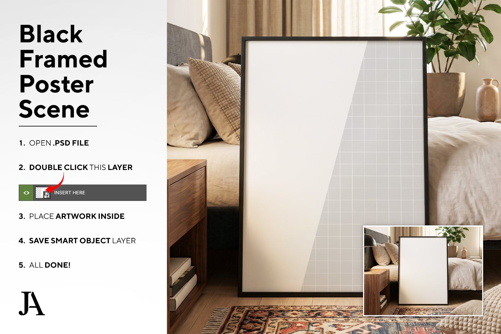 Black Framed Poster | DIN A PSD — image 4