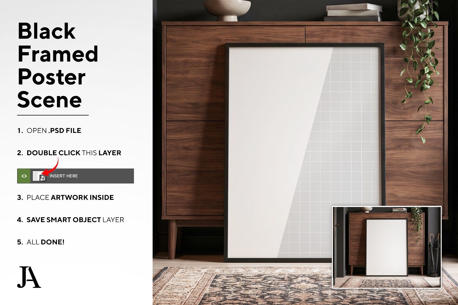 Black Framed Poster | DIN A PSD — image 4