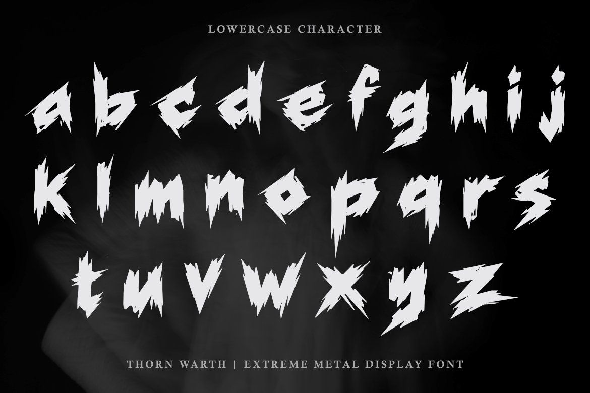 THORN WARTH – Extreme Metal Display Font | Brutal Death Metal & Dark Fantasy Typeface — image 4