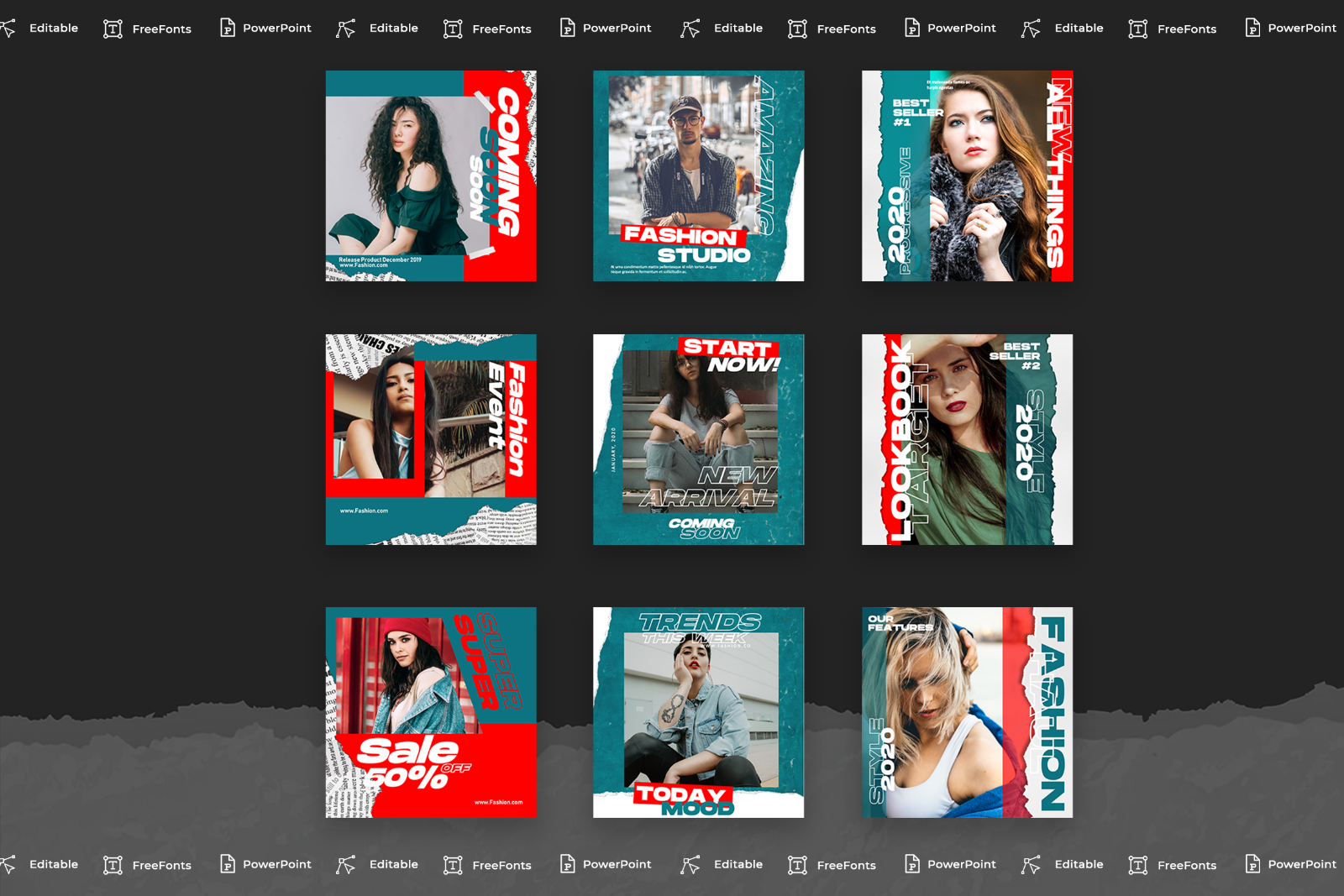 BUNDLE INSTAGRAM TEMPLATE PPT