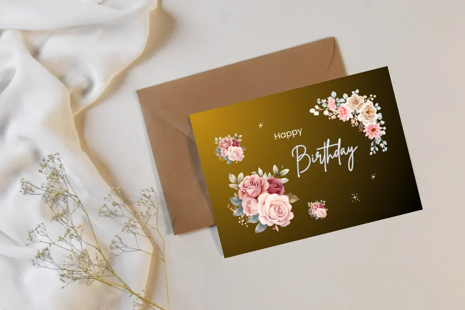 Birthday Card Template Download Instant - Printable