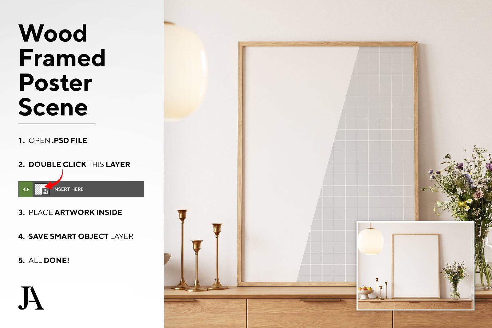 Wood Framed Poster | DIN A PSD