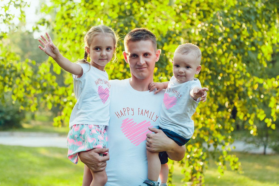 Happy Family T-Shirt Mock-Up
