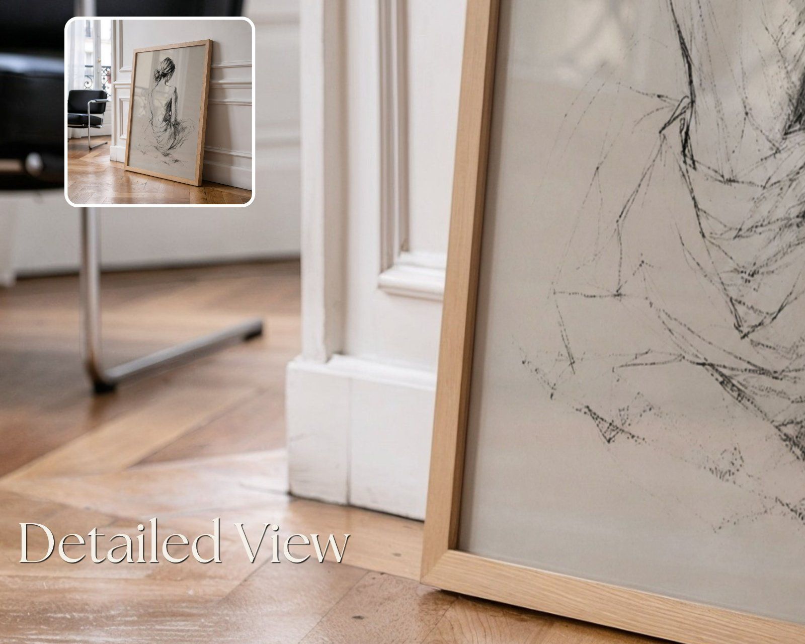 3x4 Portrait Frame PSD, Vertical Poster Mockup, Glass Effect Frame,