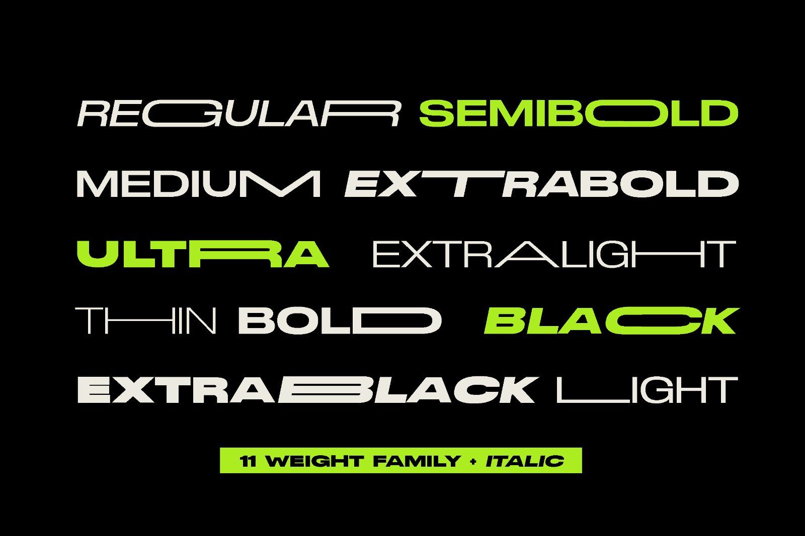 Elastrone - Variable Width Font Family