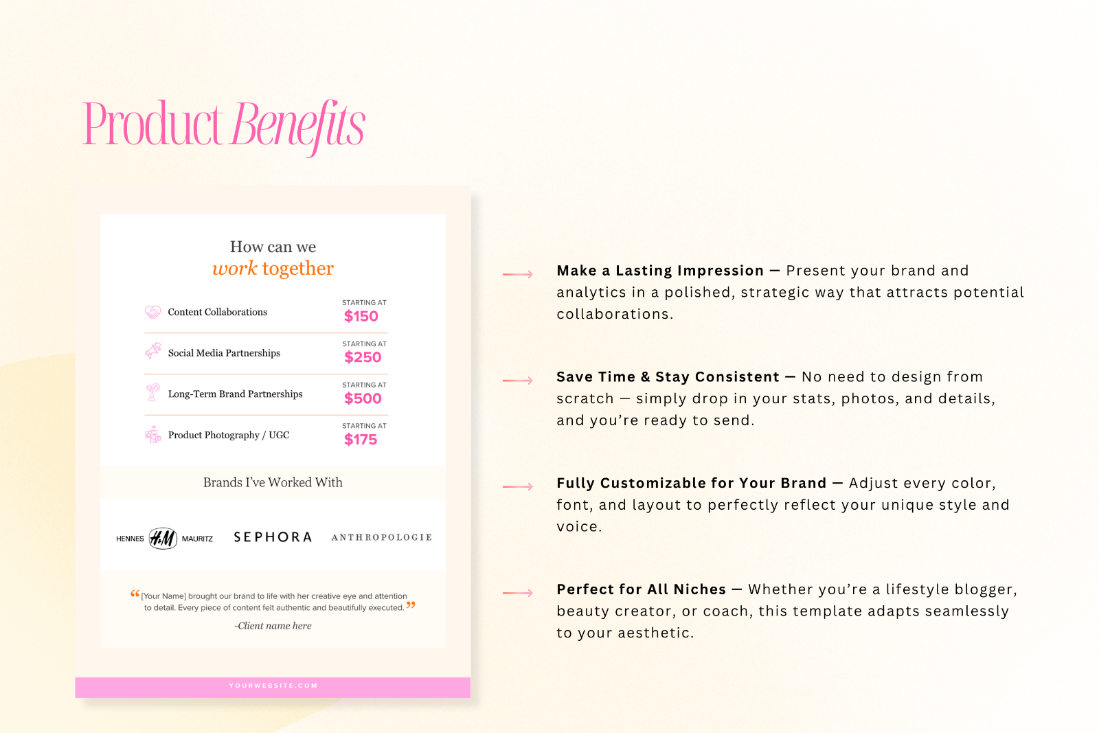 Media Kit Canva Template