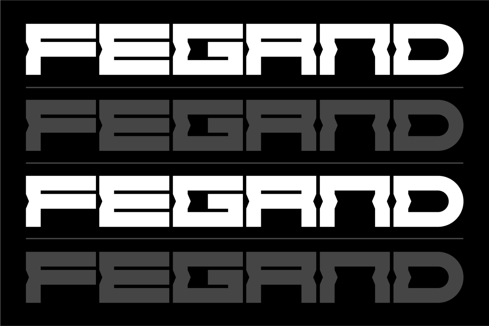 Fegand - Futuristic Display Font — image 4