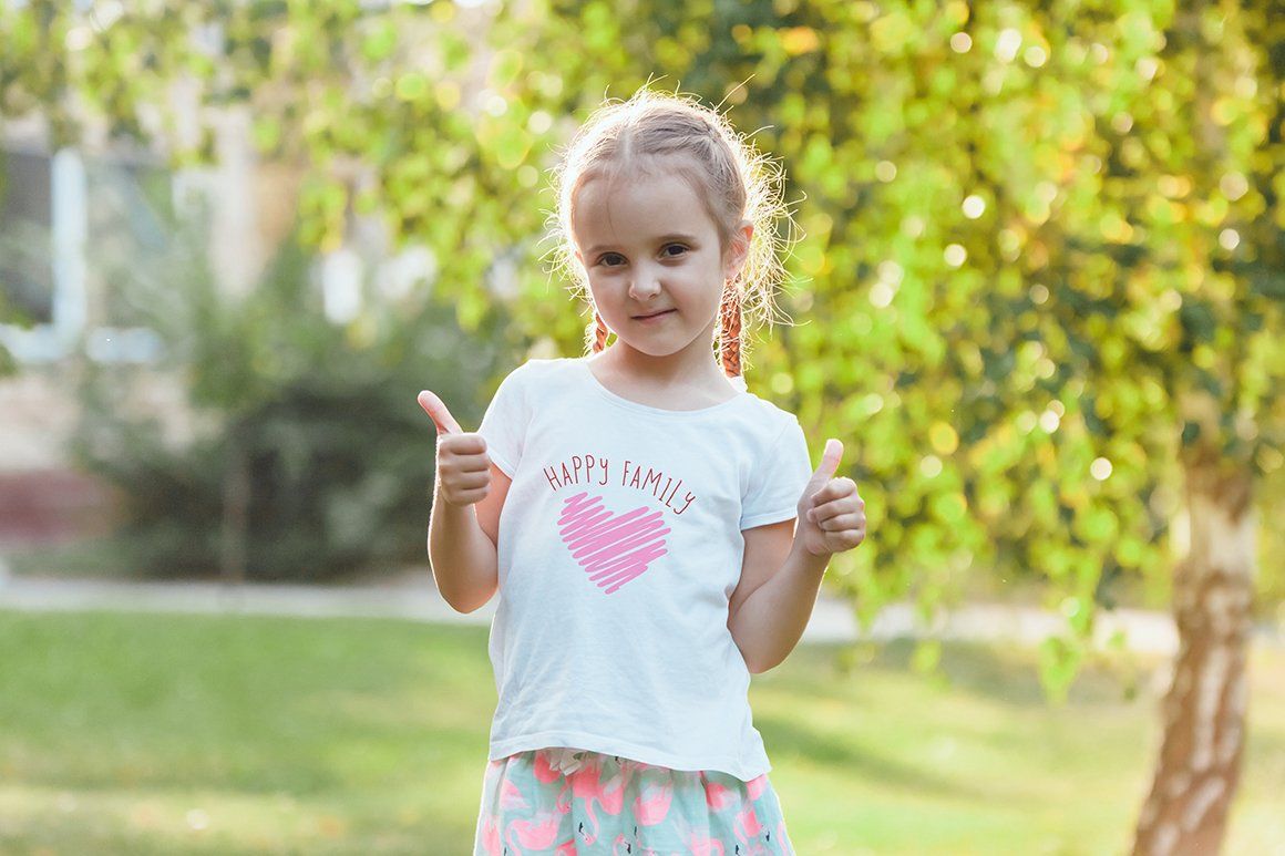 Happy Family T-Shirt Mock-Up