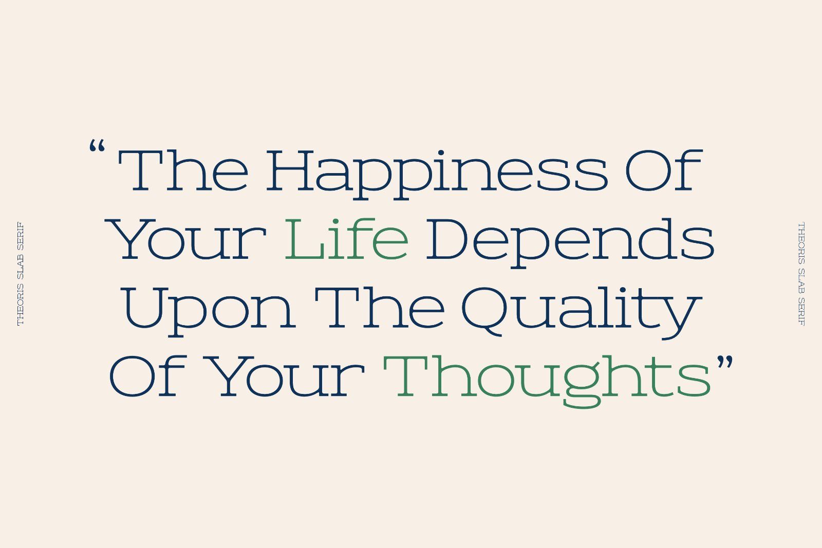 Theoris slab serif typeface