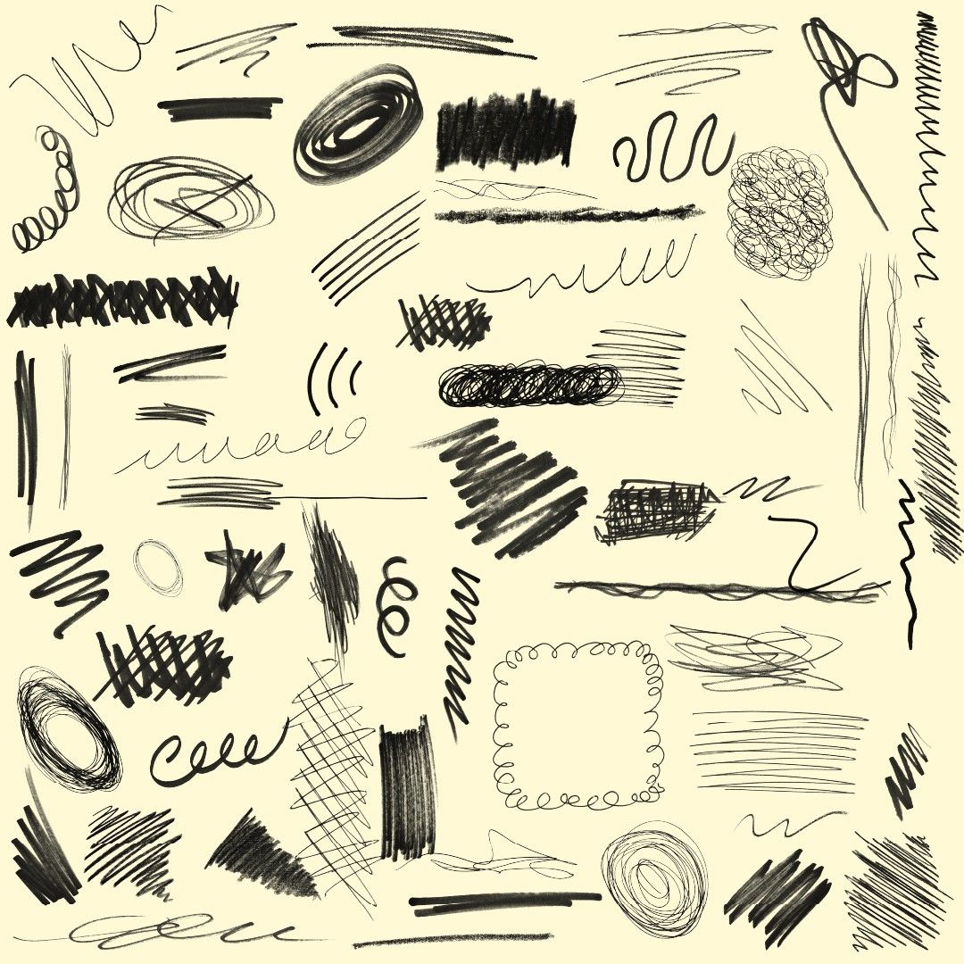 500+ Scribble Photoshop Brushes, Micron, Fineliners, Stipple Brushes, scribble Brushes, inking and l