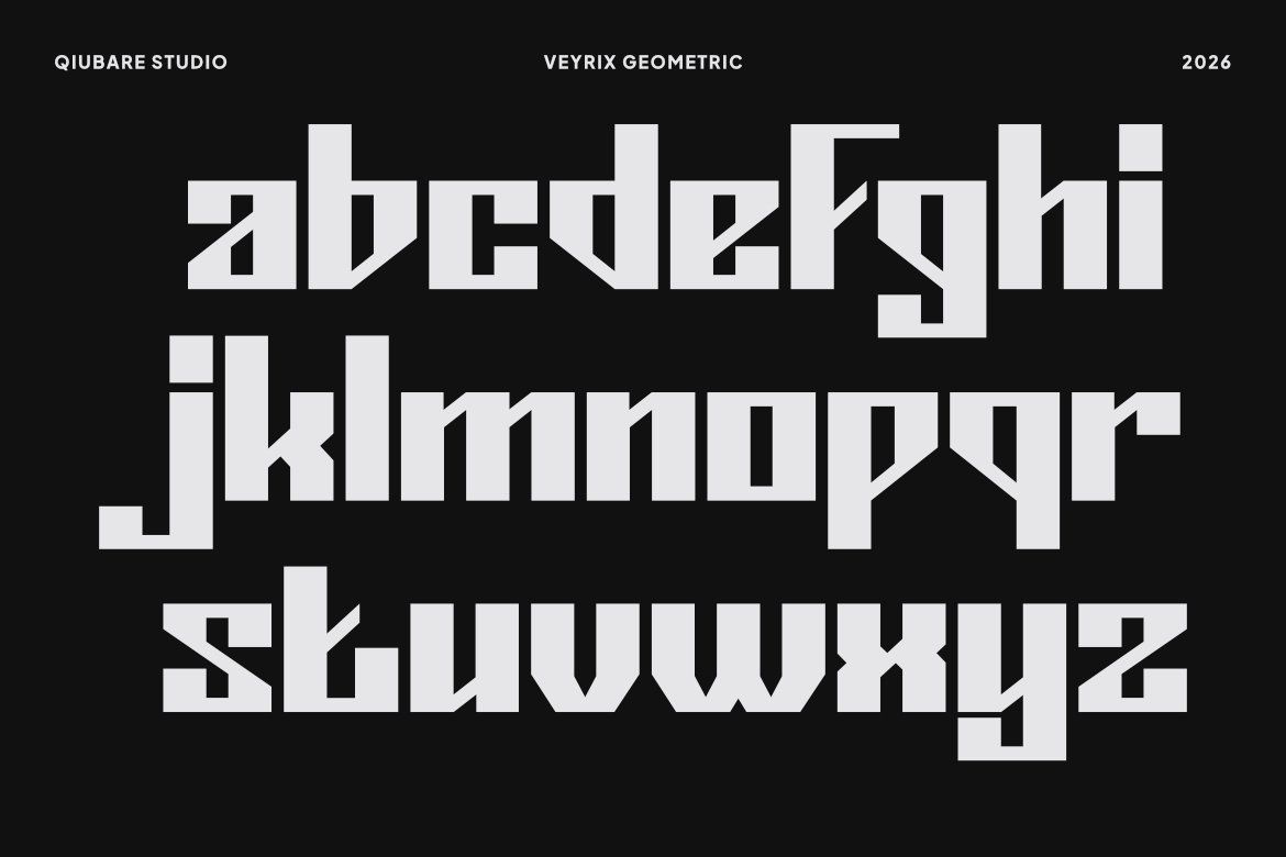 Futuristic Font Veyrix | Geometric Display Typeface — image 5
