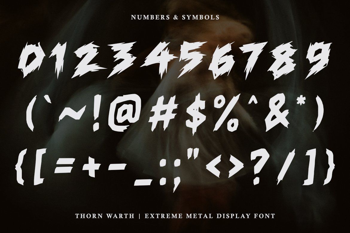 THORN WARTH – Extreme Metal Display Font | Brutal Death Metal & Dark Fantasy Typeface — image 5