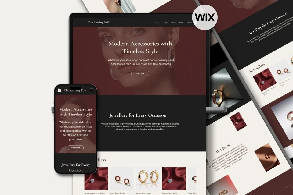 Wix eCommerce Jewelry Website Template