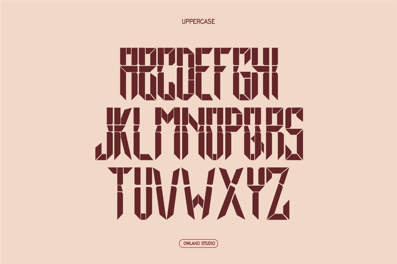 EWAKO MAKASSAR - ARMY, STENCIL, OLD SCHOOL FONT