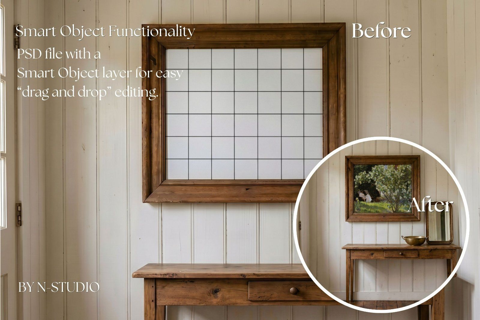 Rustic rooms Frame Mockup Bundle Collection