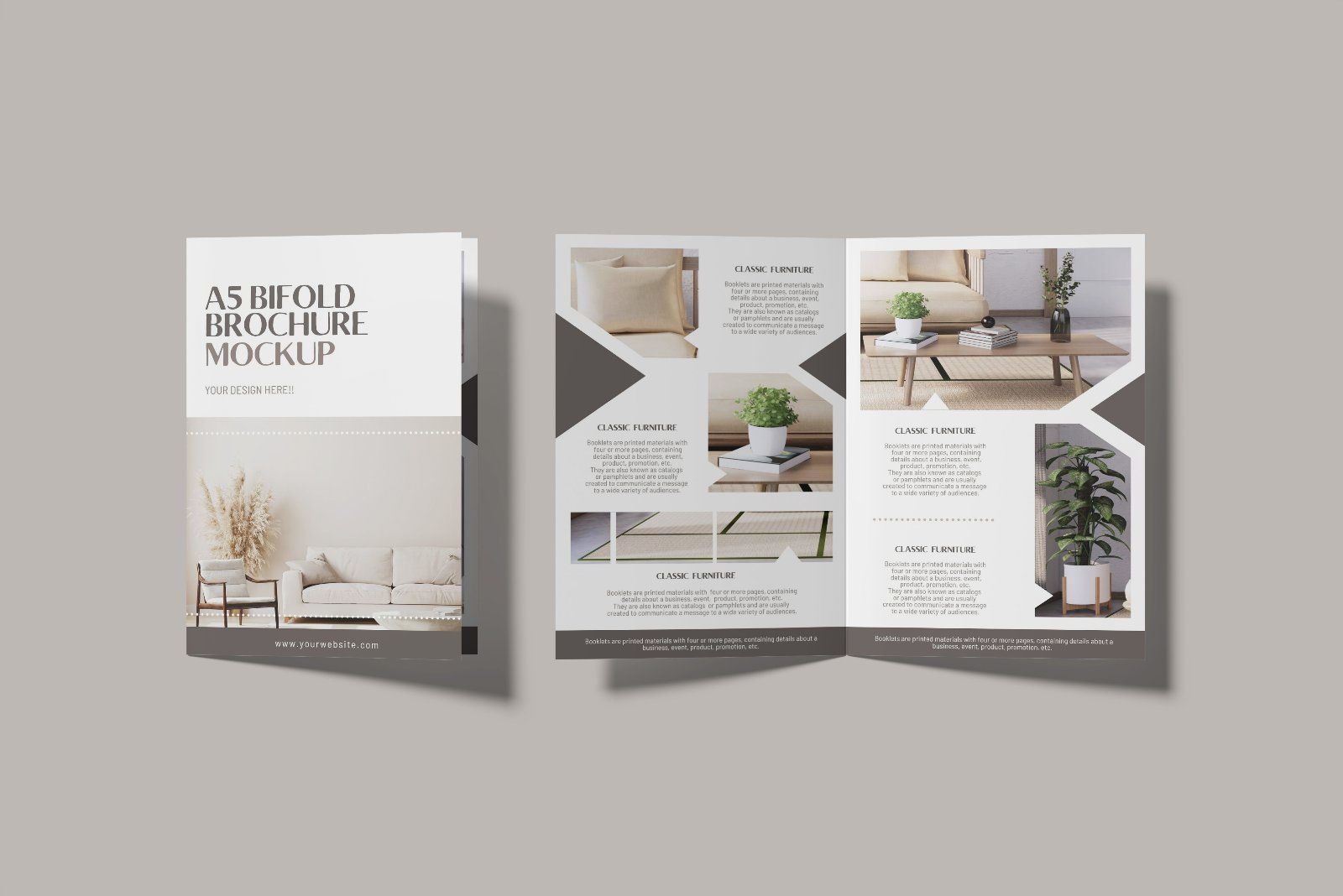 A5 Bifold Brochure Mockup