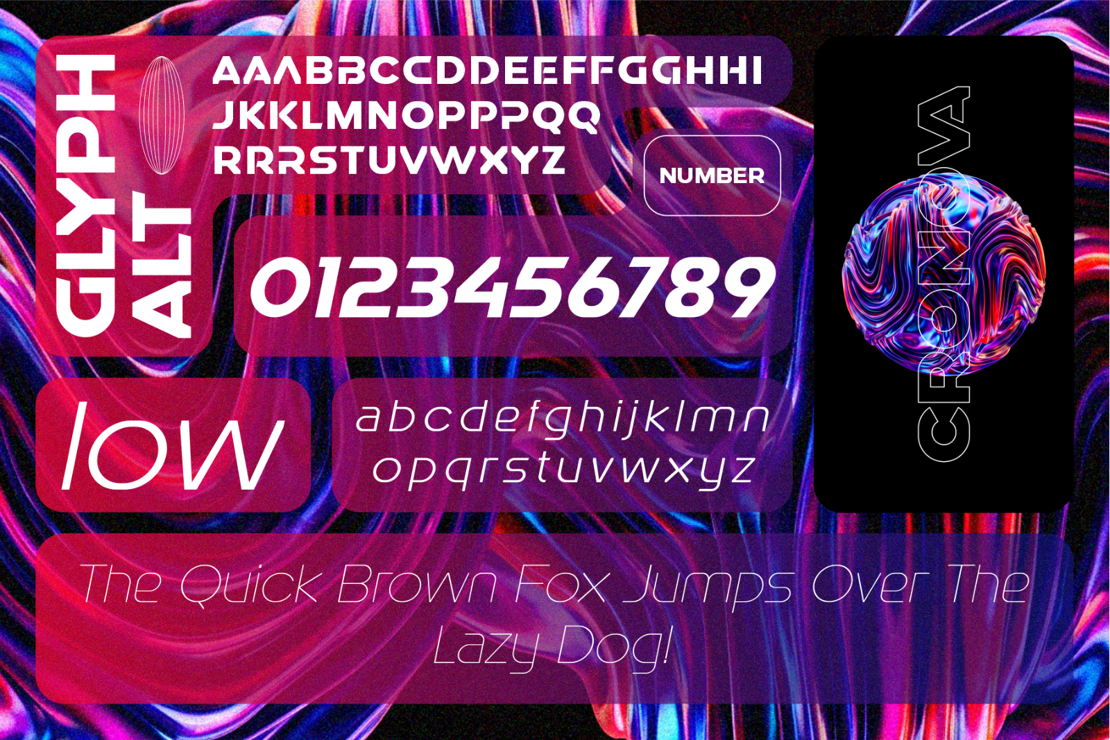 CRONOVA - Futuristic Display Typeface — image 5