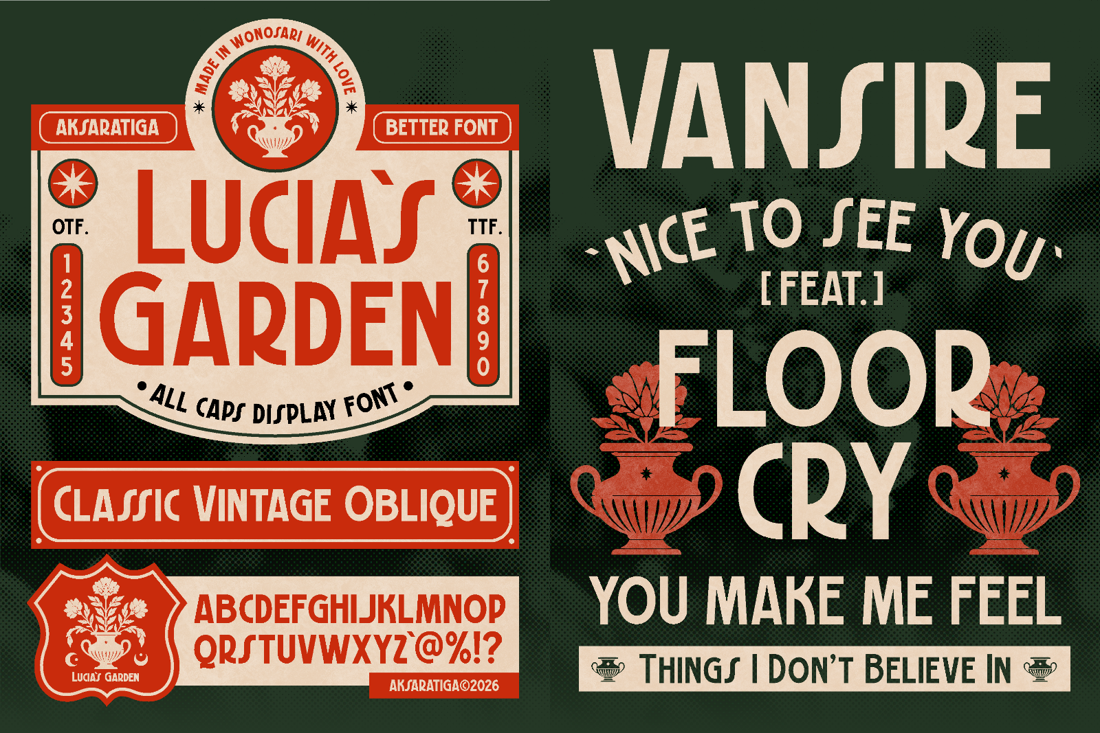 Lucia's Garden - Vintage Display Font — image 5