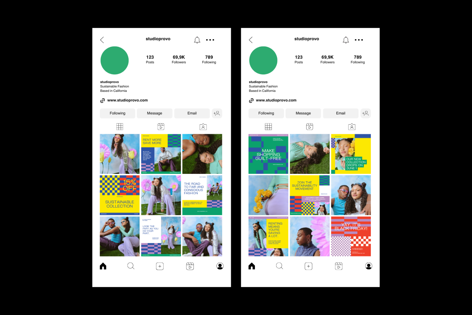 Sustainable Fashion Canva Instagram Template