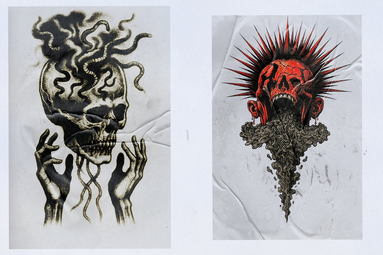 Glued paper texture pack