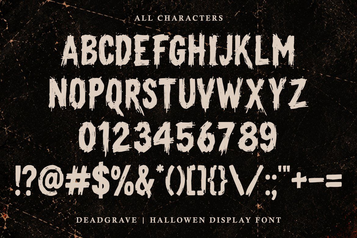 Horror Font DEADGRAVE | Distressed Halloween Typeface — image 5