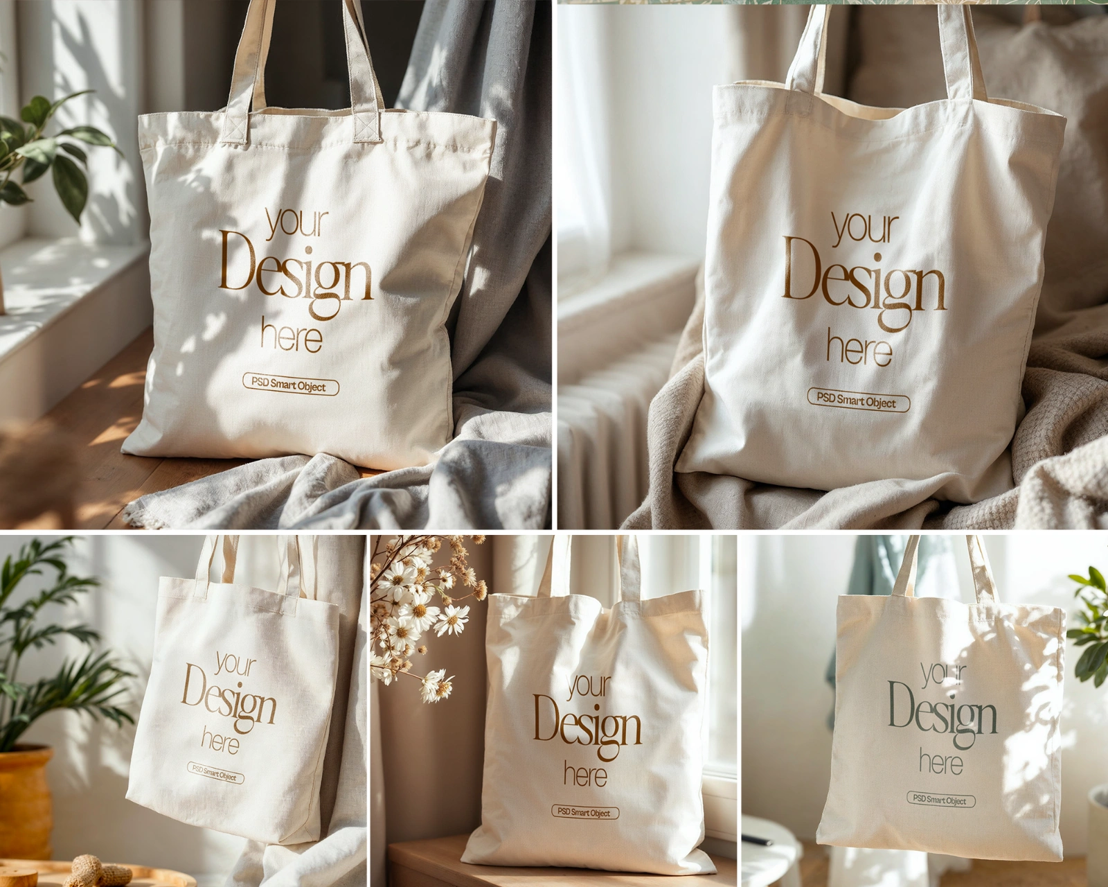 Tote Bag Mockup Bundle PSD: Printify & Printful, 20+ Smart Object Mockups — image 6