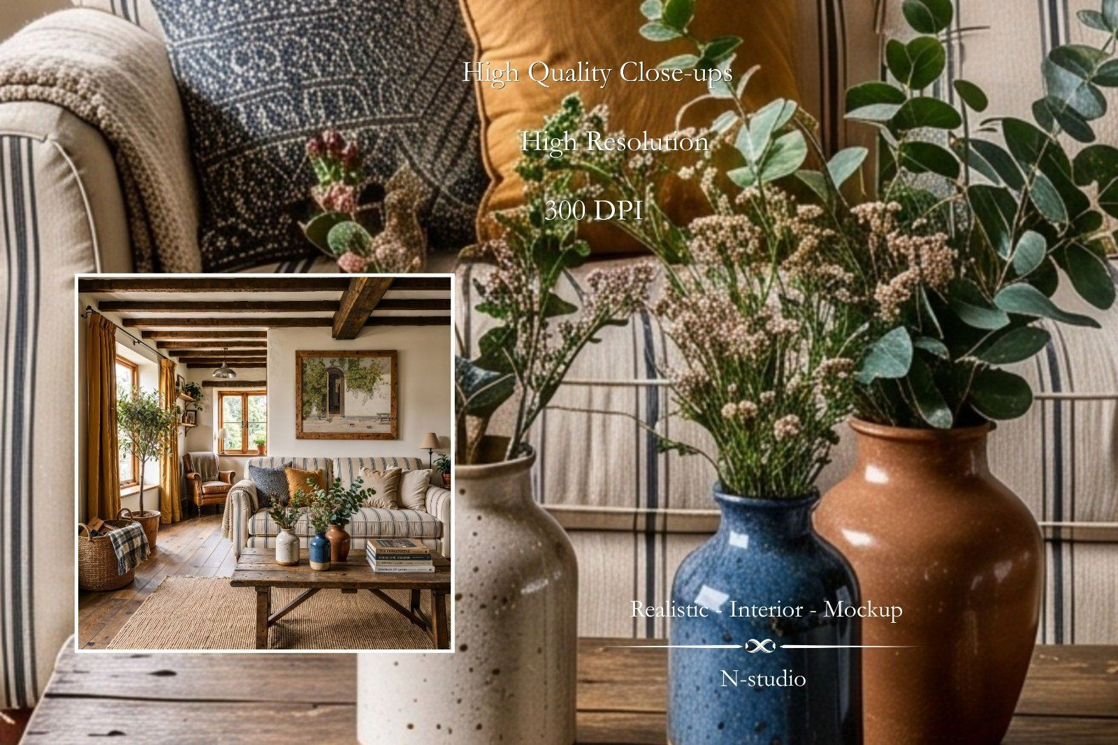 9 Modern Rustic Frame Mockups Bundle
