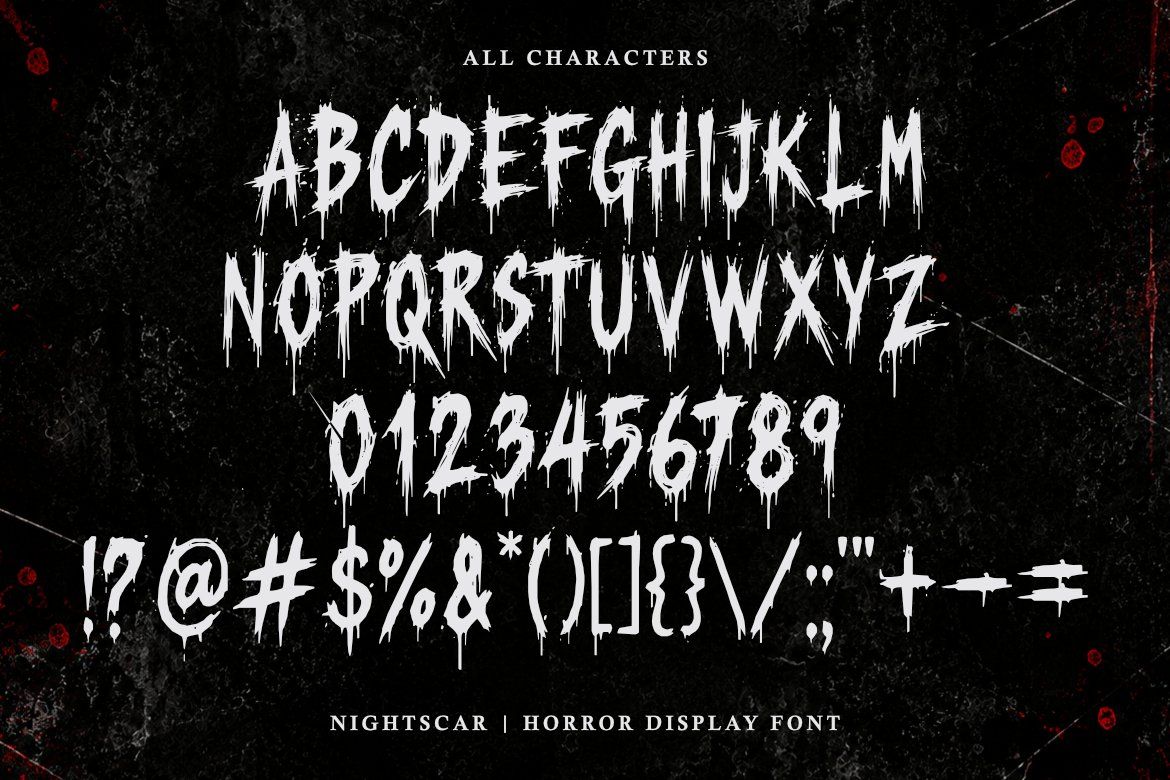NIGHTSCAR – Scary Horror Display Font | Slasher Halloween Typeface — image 5