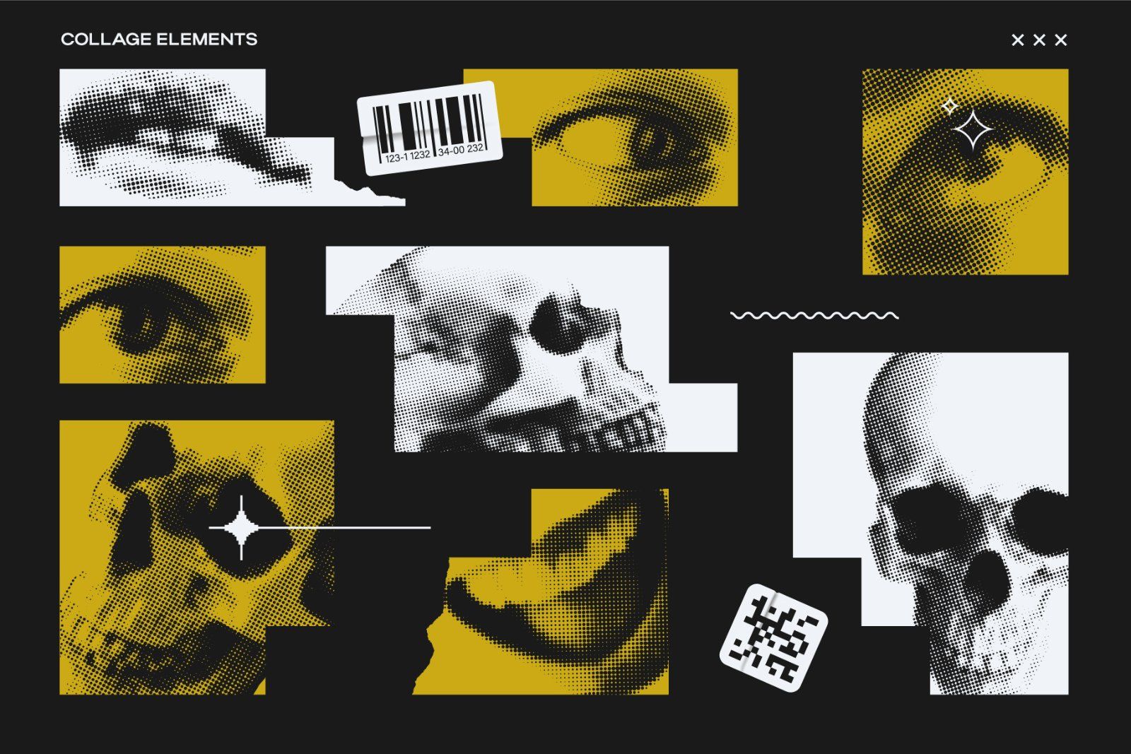 Brutalist Blocks Vector Pack