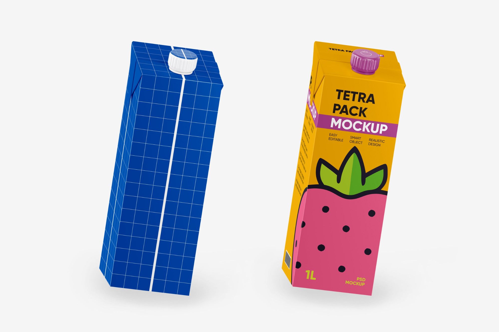 Tetra Pack Juice & Milk Box Mockup Set