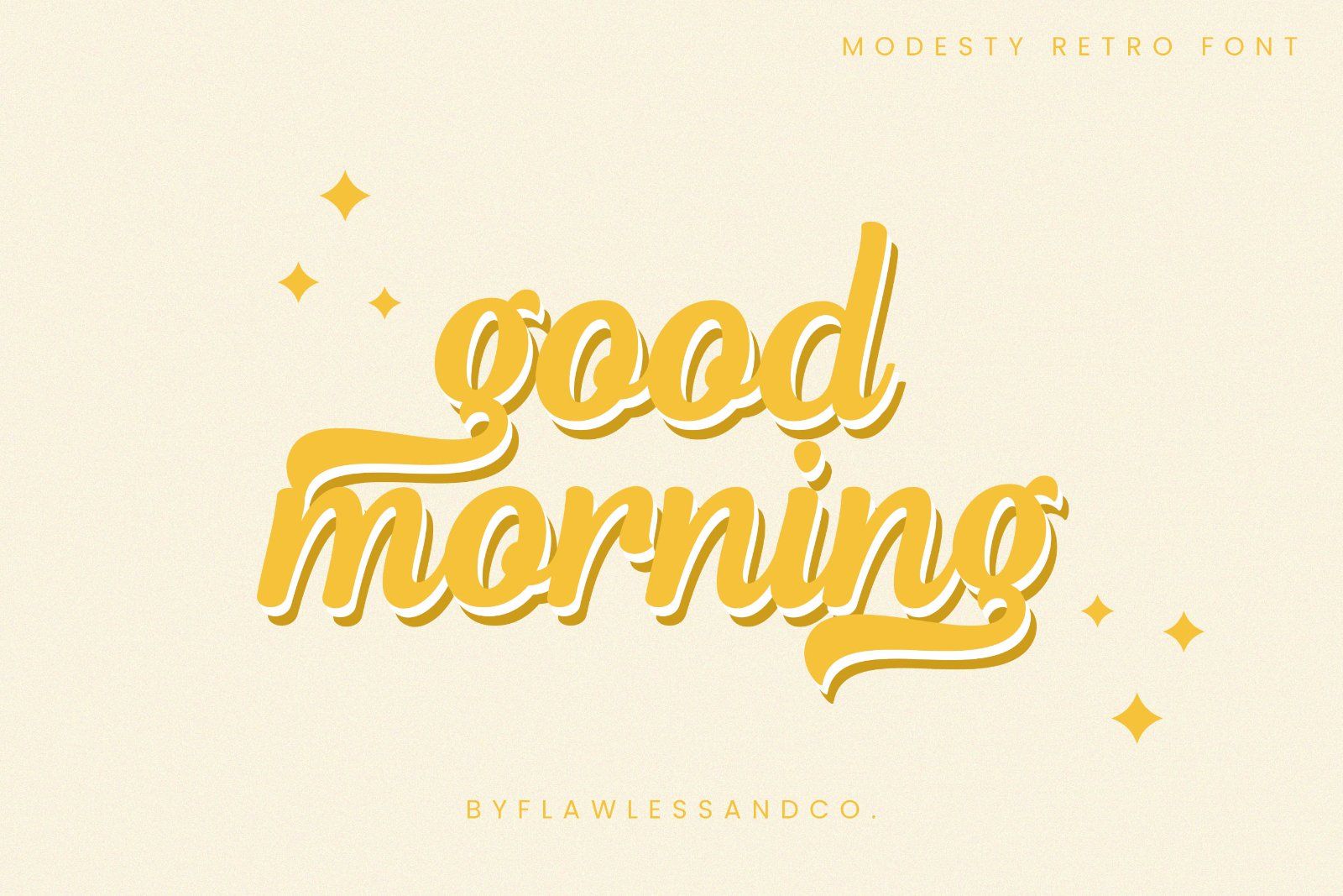 Modesty - Retro Script Font — image 2