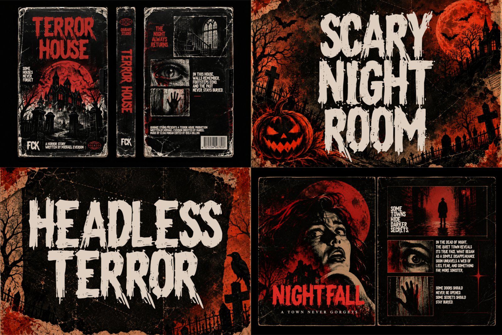 Halloween Horror Fonts Bundle, Extreme Metal Font Collection, Scary Display Typefaces for Posters — image 5