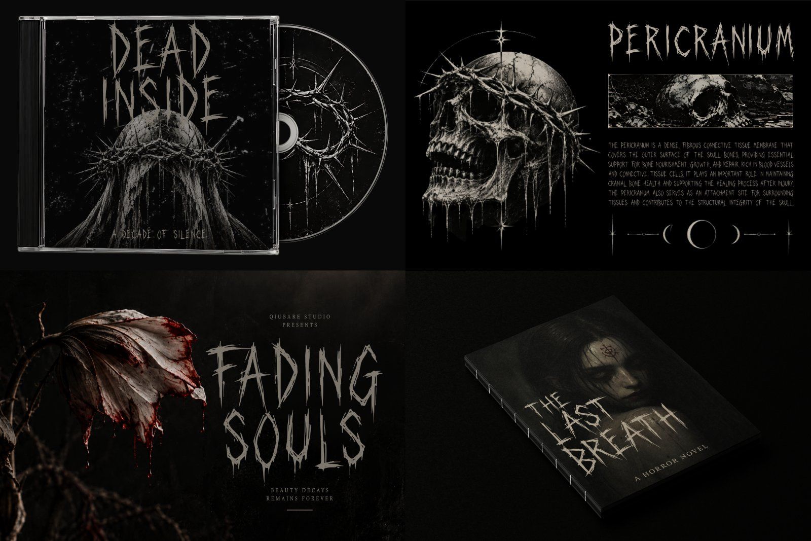 Halloween Horror Fonts Bundle, Extreme Metal Font Collection, Scary Display Typefaces for Posters — image 6