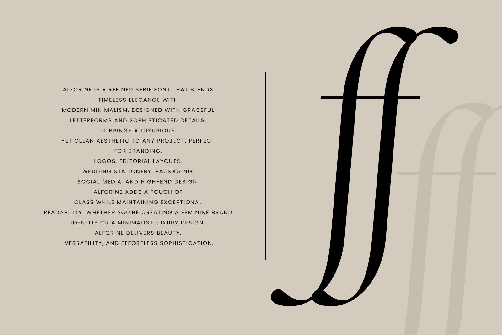 Alforine | Minimalist Serif Font