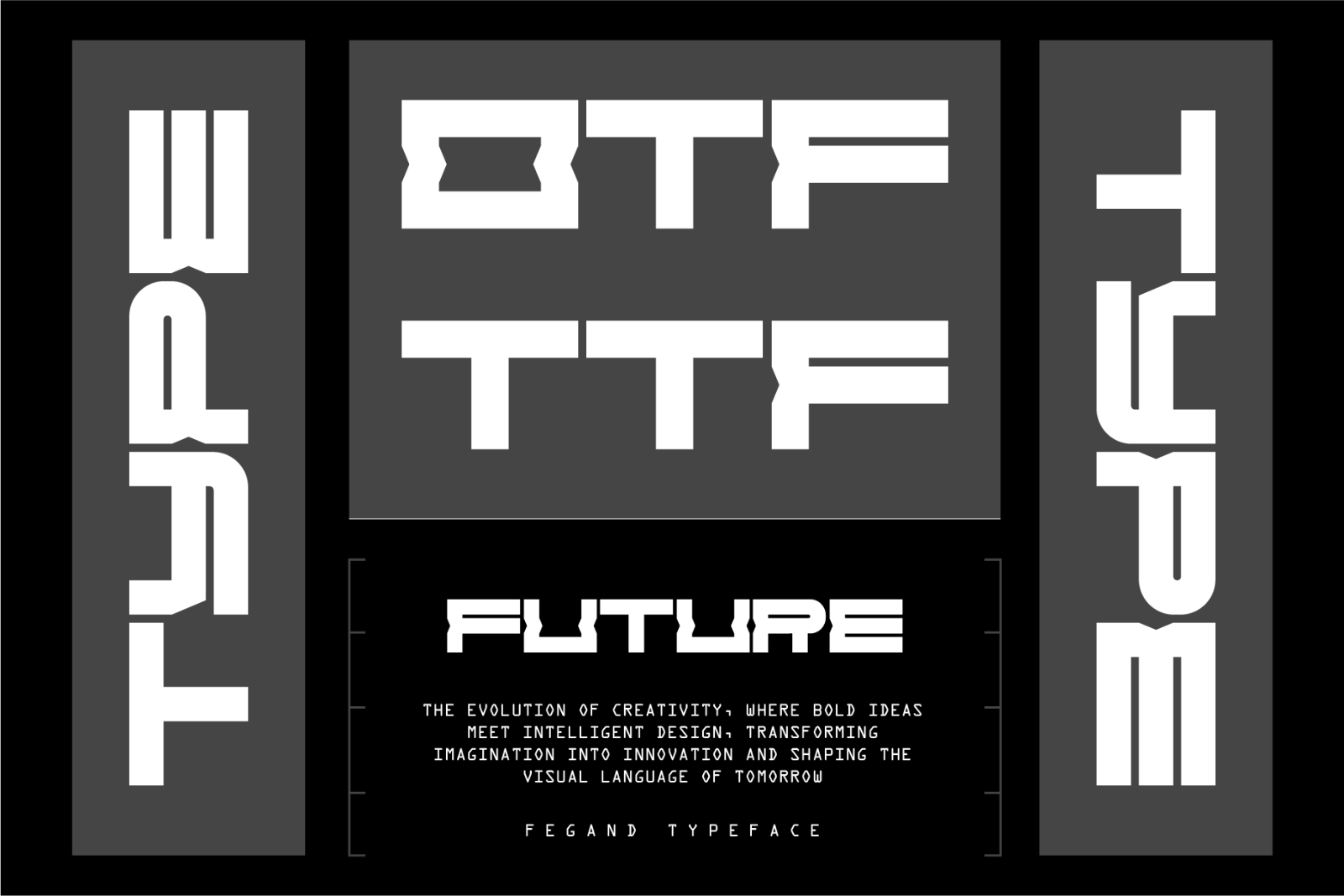Fegand - Futuristic Display Font — image 6