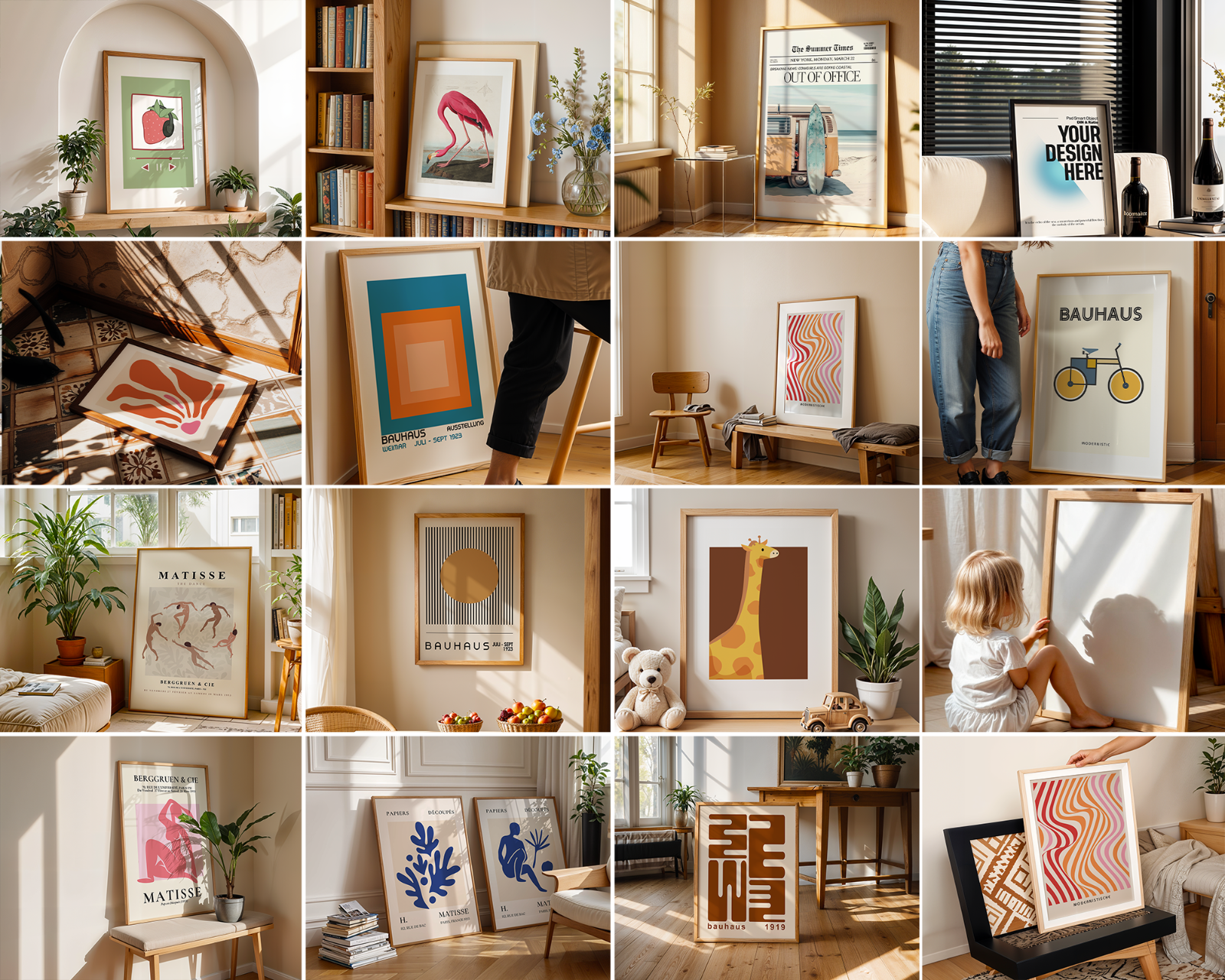500+ Wall Art Frames Mockup PSD Bundle Set (Digital Download)