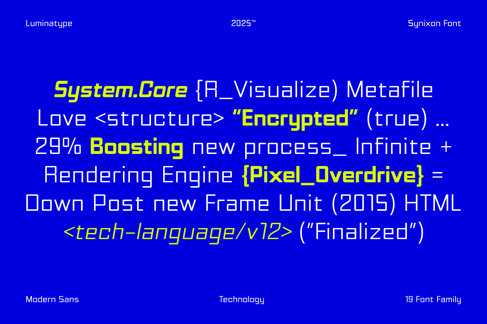 Synixon - Technology Font