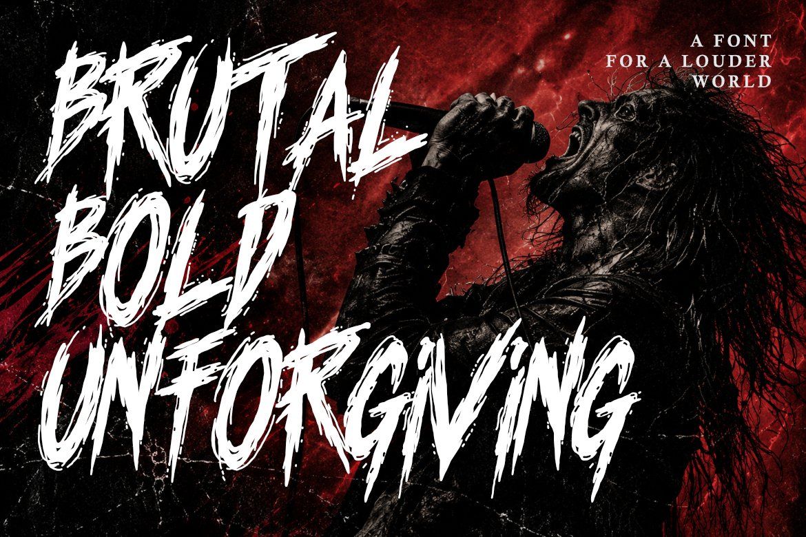 Death Metal Font DEATHSCRAWL | Horror Brush Typeface — image 6