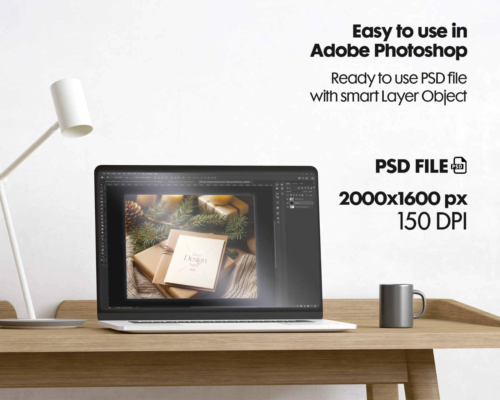20 Christmas Card Mockup Bundle: White Blank Card PSD (Digital Download) — image 7