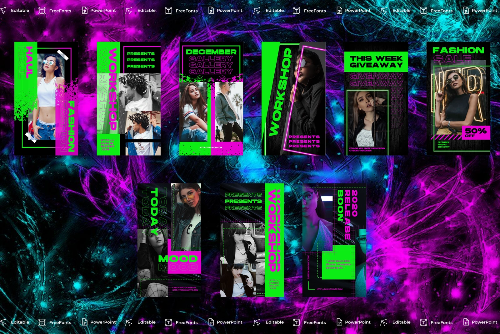 BUNDLE INSTAGRAM TEMPLATE PPT — image 1