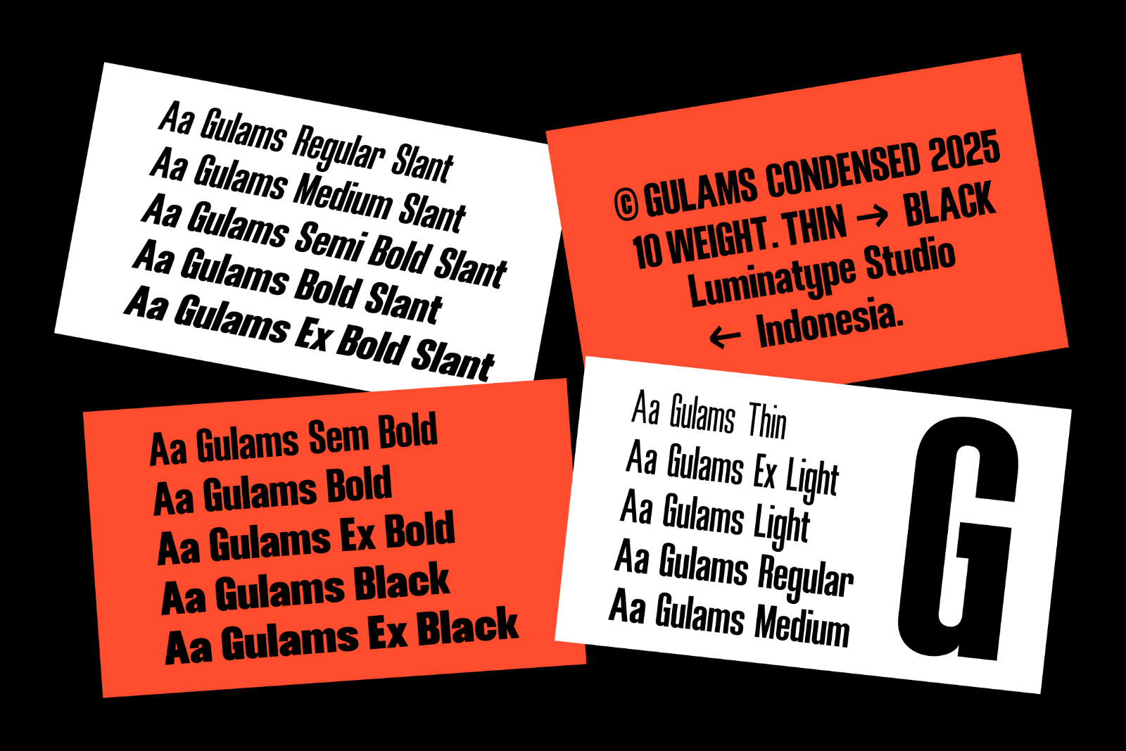 Gulam Condensed - Family Condensed Font