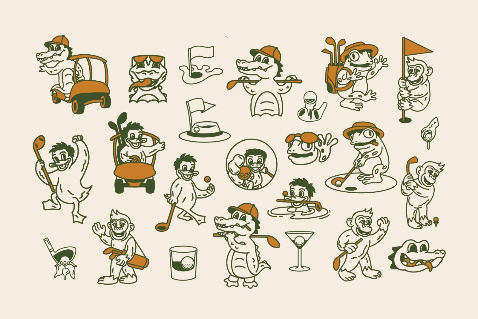 Golf Mascot Illustration Pack — image 6