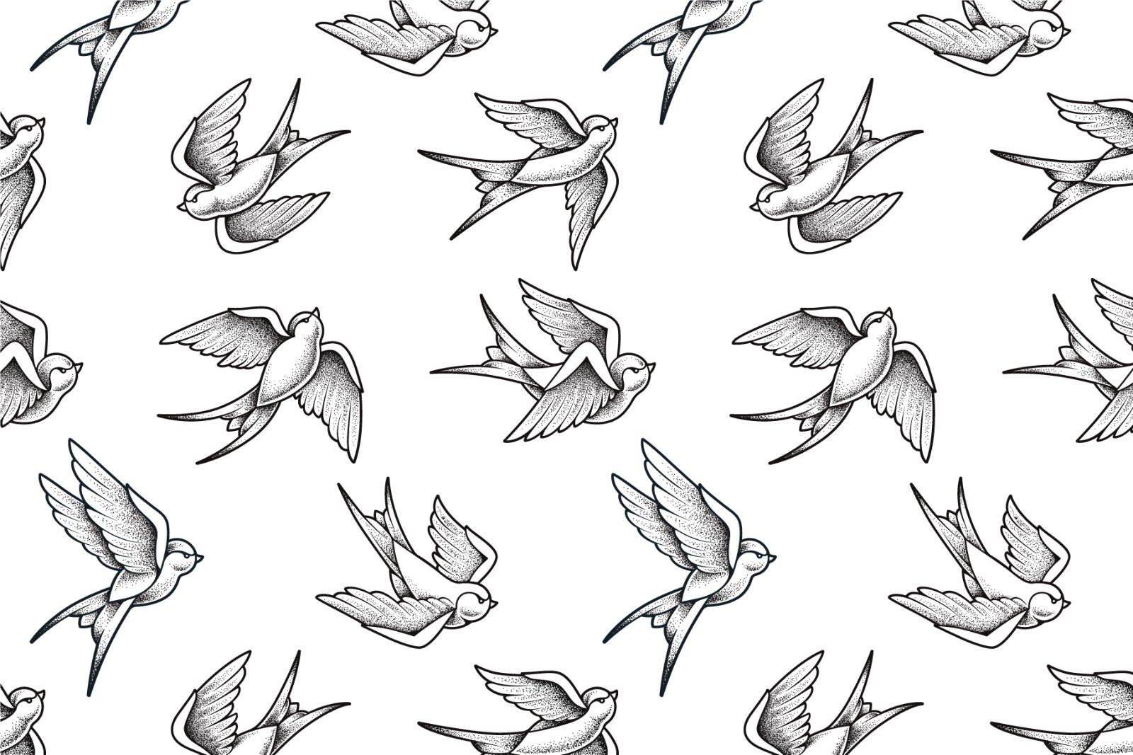 Old School Tattoo Birds