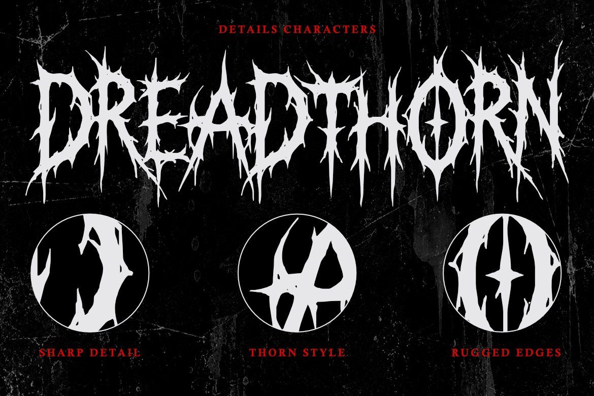 GRIMSPIKE – Extreme Metal Horror Font | Black Death Metal Typeface — image 6