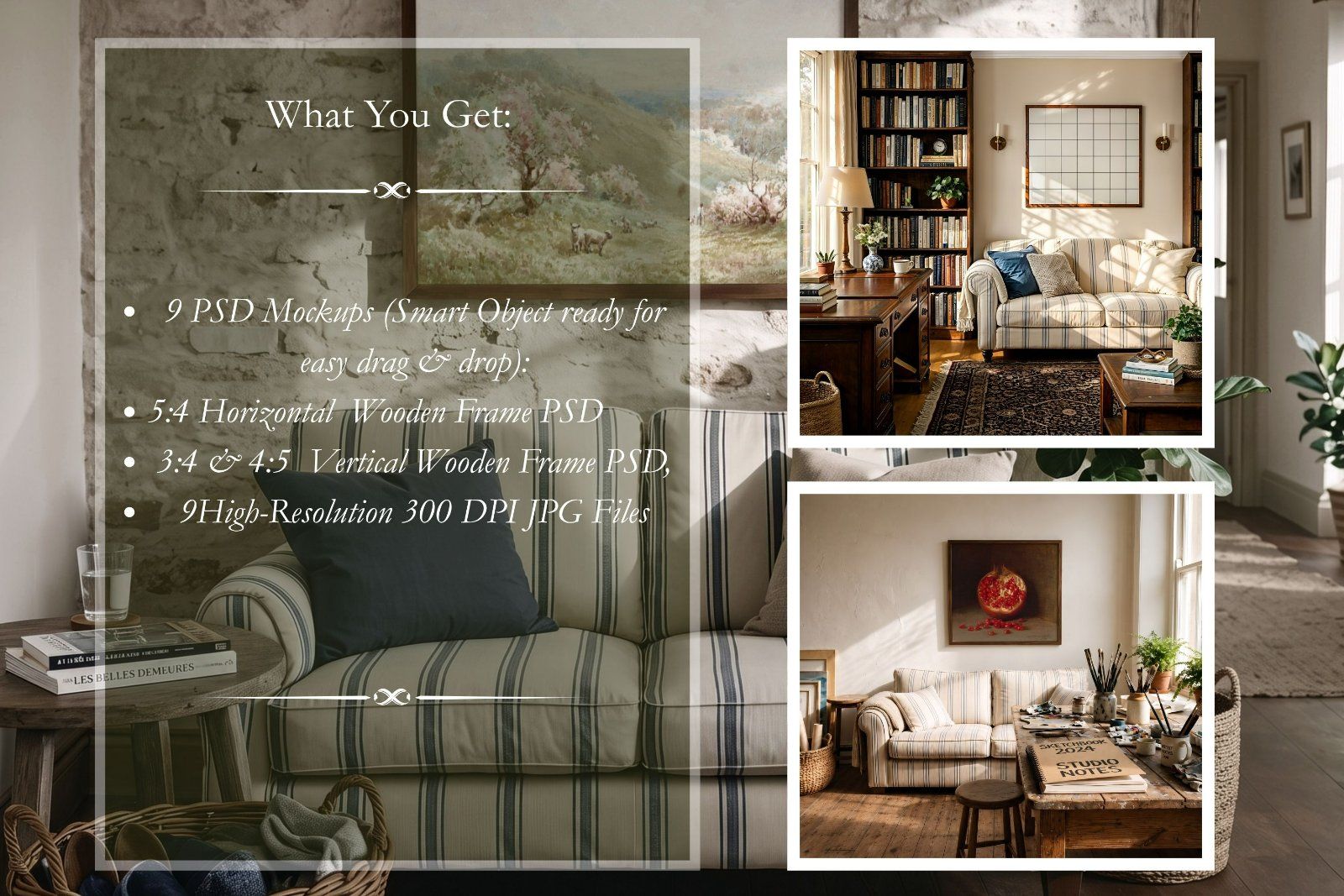 9 Modern Rustic Frame Mockups Bundle — image 5