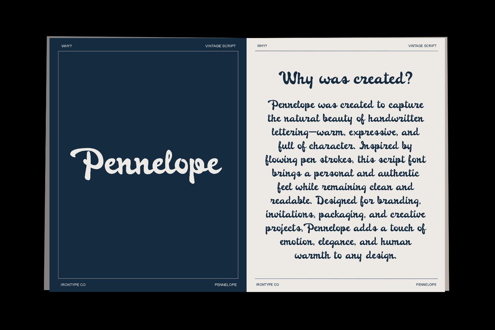 Pennelope - Handwritten Vintage Script