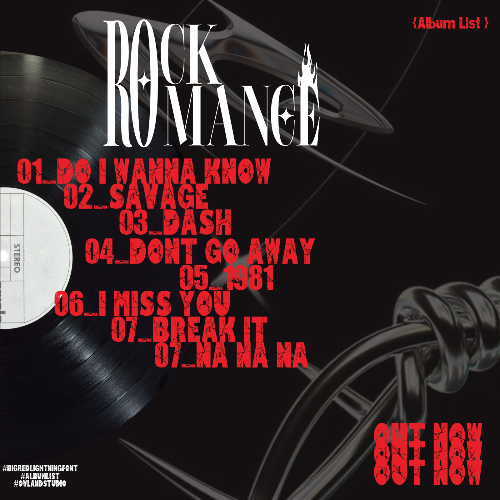 BIG RED LIGHTNING - DESTROY, ERODED, & HOROR FONT