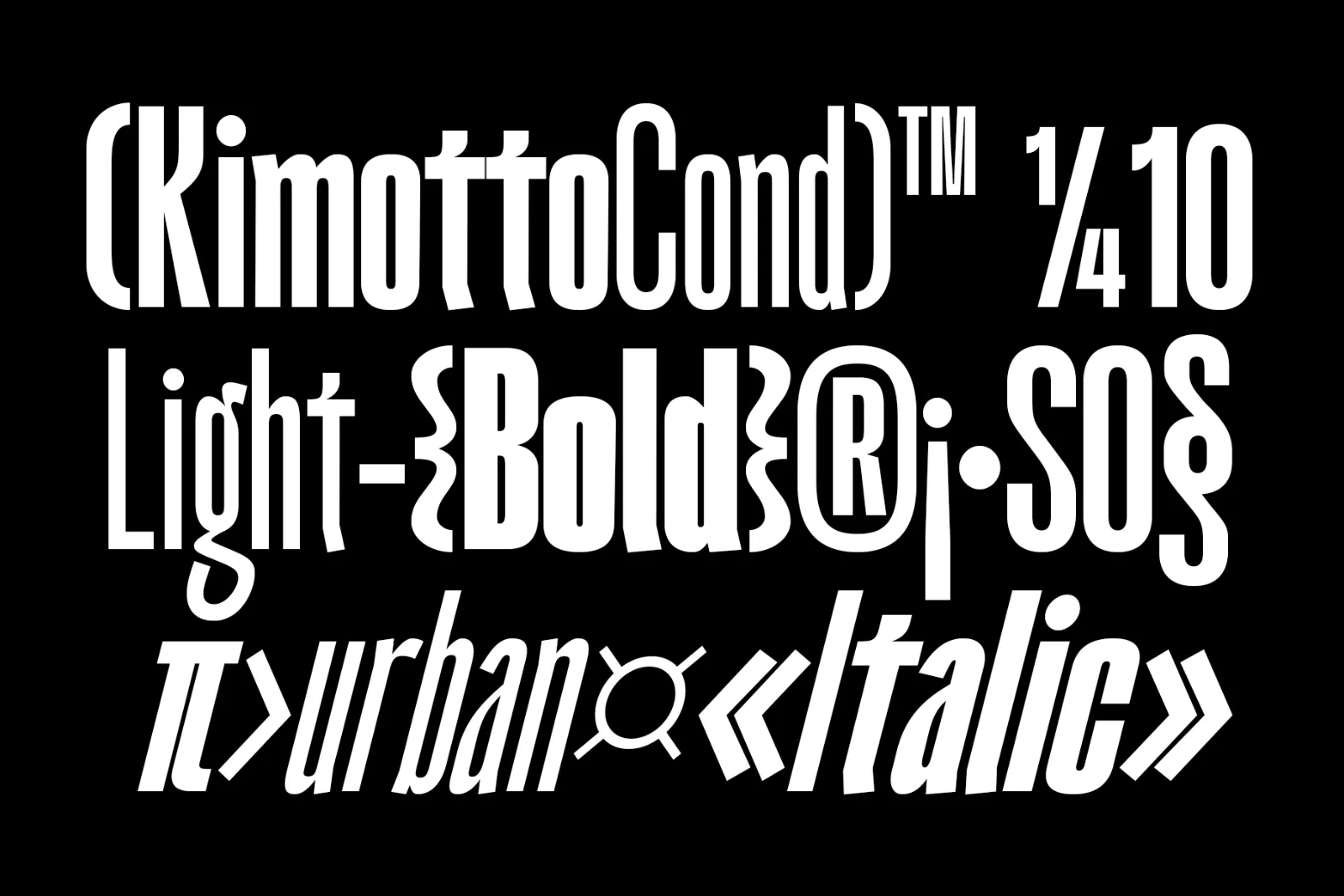 Kimotto Condensed | Condensed Sans Serif — image 6